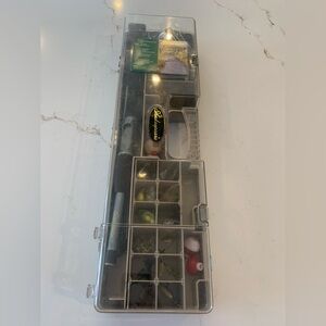 Fishing lot Shakespeare Excursion Complete Fishing Kit 6 ft Packable Pole.